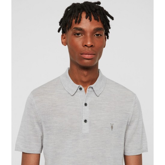 Sale Allsaints Mode Merino Short Sleeve Polo Shirt