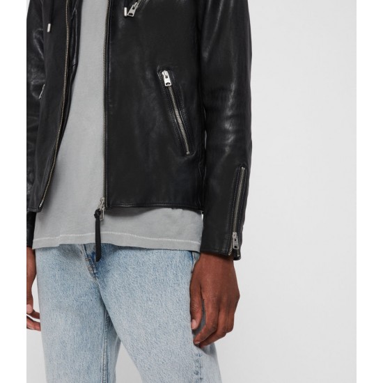 Sale Allsaints Harwood Leather Biker Jacket