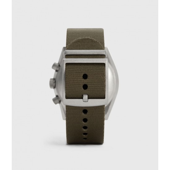 Sale Allsaints Subtitled III Stainless Steel and Military Green Watch