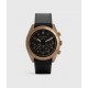 Sale Allsaints Subtitled V Khaki Stainless Steel and Black Leather Watch