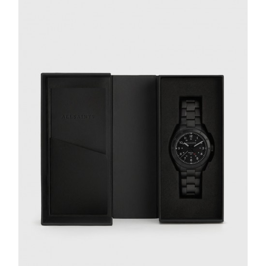 Sale Allsaints Subtitled GMT V Matte Black Stainless steel Watch