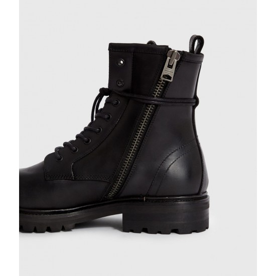 Sale Allsaints Olin Leather Boots