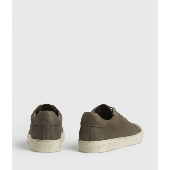 Sale Allsaints Stow Low Top Leather Trainers