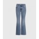 Sale Allsaints Daisy High-Rise Kick Flare Jeans, Mid Indigo