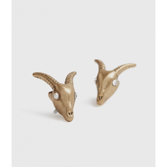Sale Allsaints Ram Gold-Tone Stud Earrings