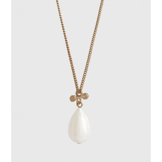 Sale Allsaints Pearldrop Gold-Tone Fresh Water Pearl Necklace