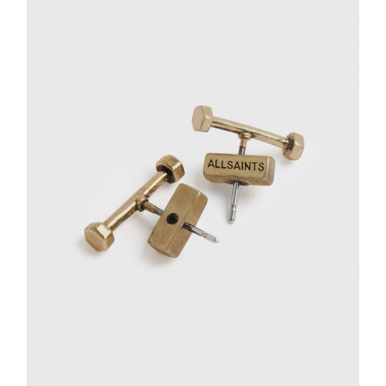 Sale Allsaints Hexstud Gold-Stone Stud Earrings