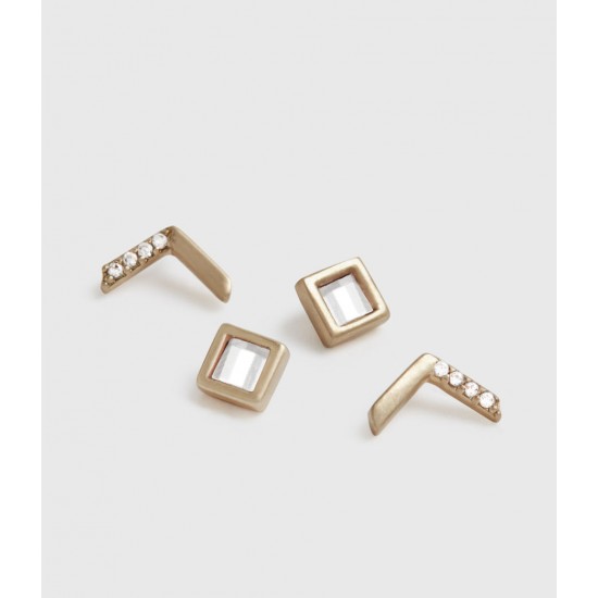 Sale Allsaints Arrow Gold-Tone Stud Earring Set