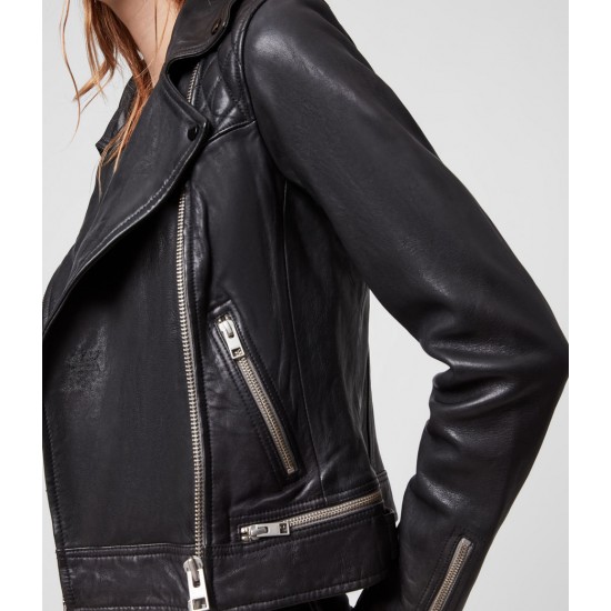 Sale Allsaints Conroy Leather Biker Jacket