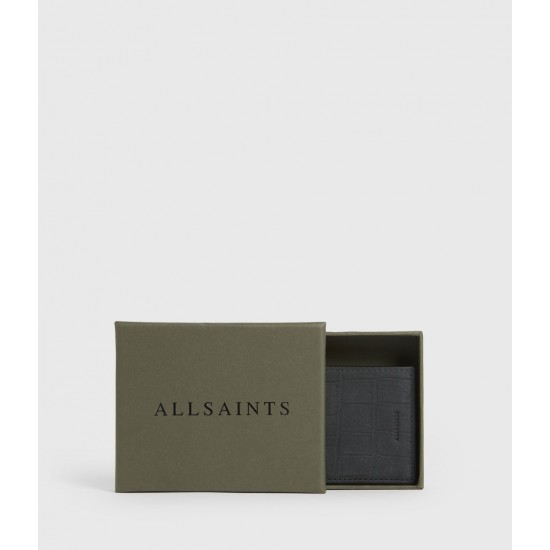 Sale Allsaints Anabel Croc Leather Card Case